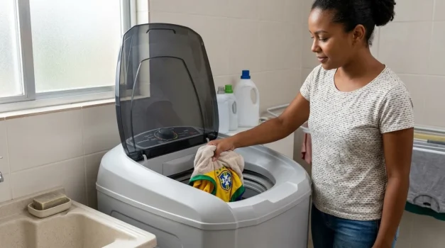 tanquinho de lavar roupa com estrutura resistente