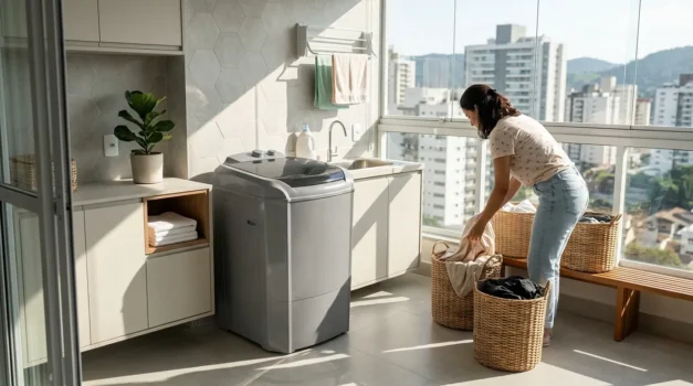 tanquinho de lavar roupa com sistema potente