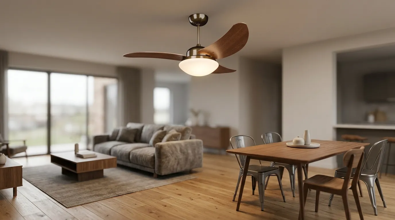ventilador de teto com comando à distância para quarto
