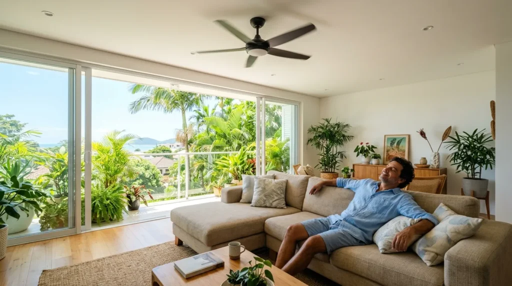 Ventilador de teto moderno para sala de estar ventiladores de teto com controle parede