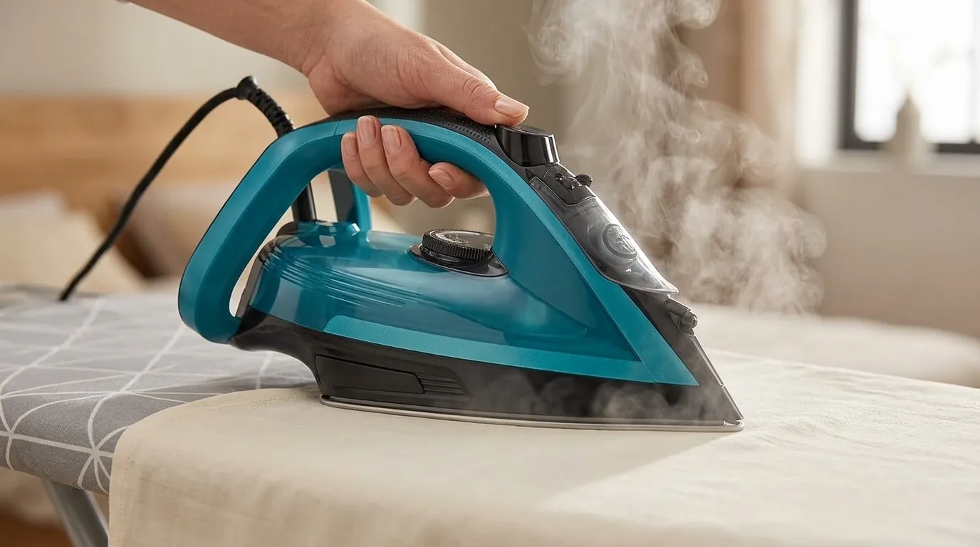 Ferro de passar com vapor vertical para tecidos delicados