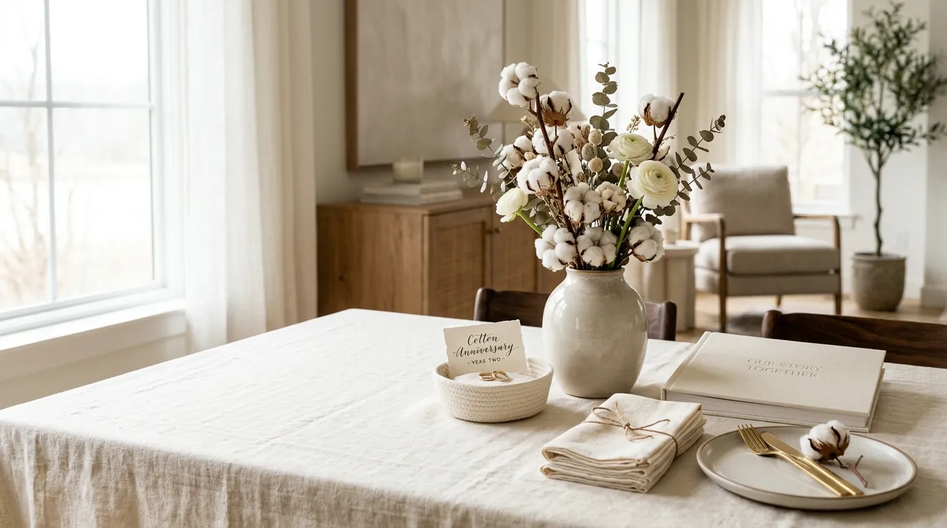 Bodas de Algodão 2 anos de casamento Ideias de Presentes