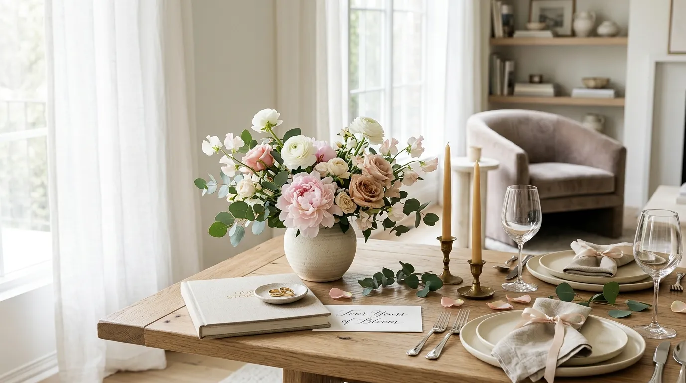 Bodas de Flores, Frutas e Linho 4 anos de casamento Ideias de Presentes