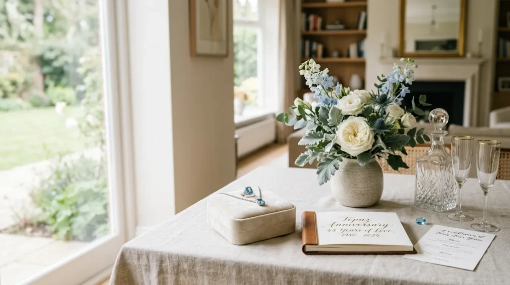 Bodas de Topázio 44 anos de casamento Ideias de Presentes