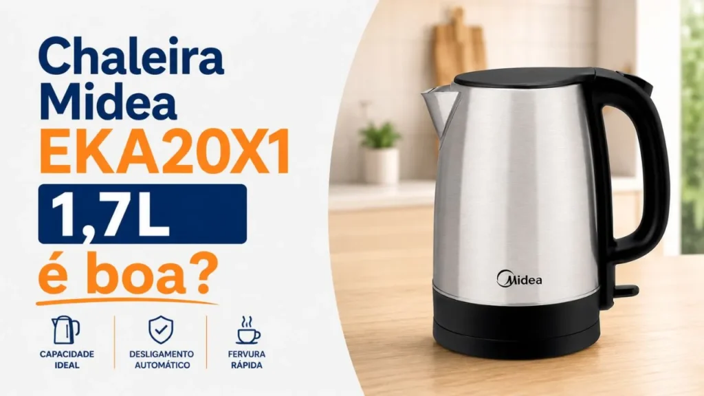 Chaleira Midea EKA20X1 1,7L é boa