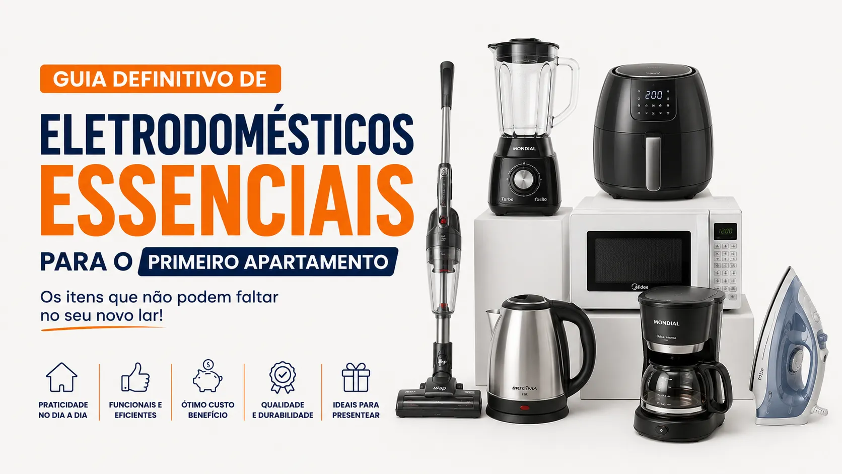 Eletrodomésticos Essenciais para o Primeiro Apartamento