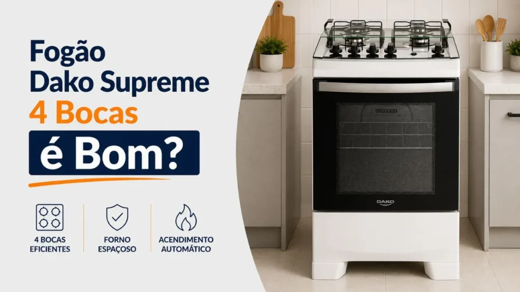Fogão Dako Supreme 4 Bocas é Bom