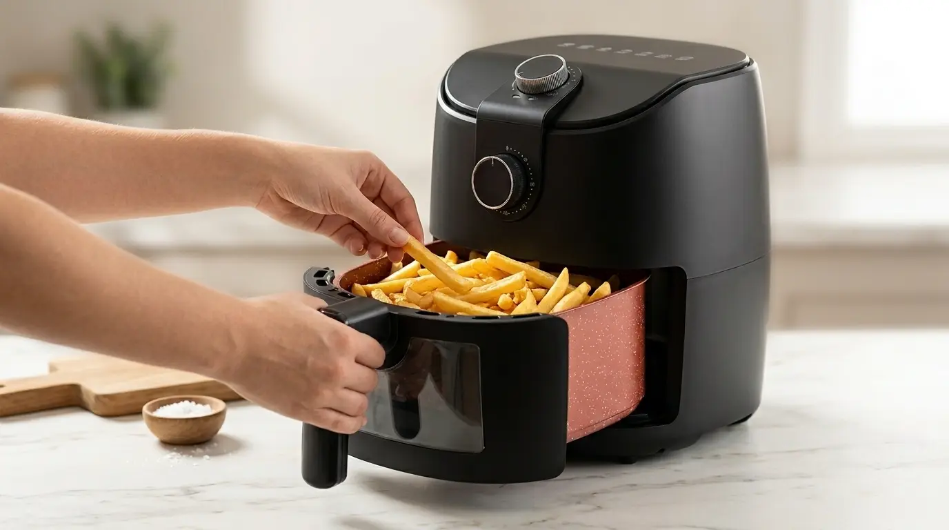 como limpar a air fryer corretamente, por dentro e a resistência