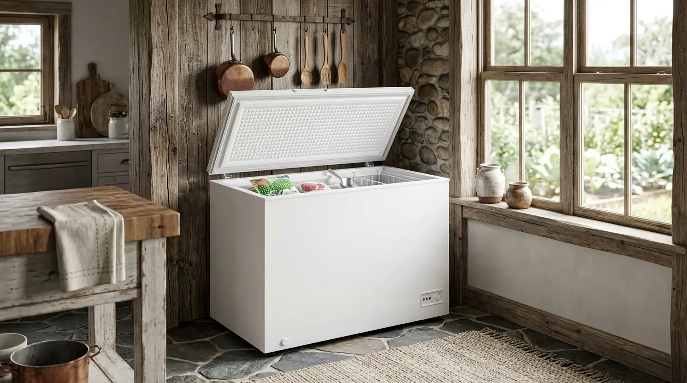 dreno de fácil limpeza do freezer horizontal