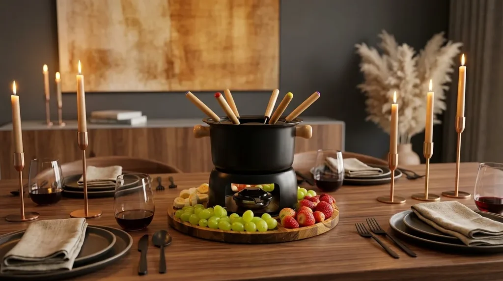 panela fondue antiaderente facil limpeza