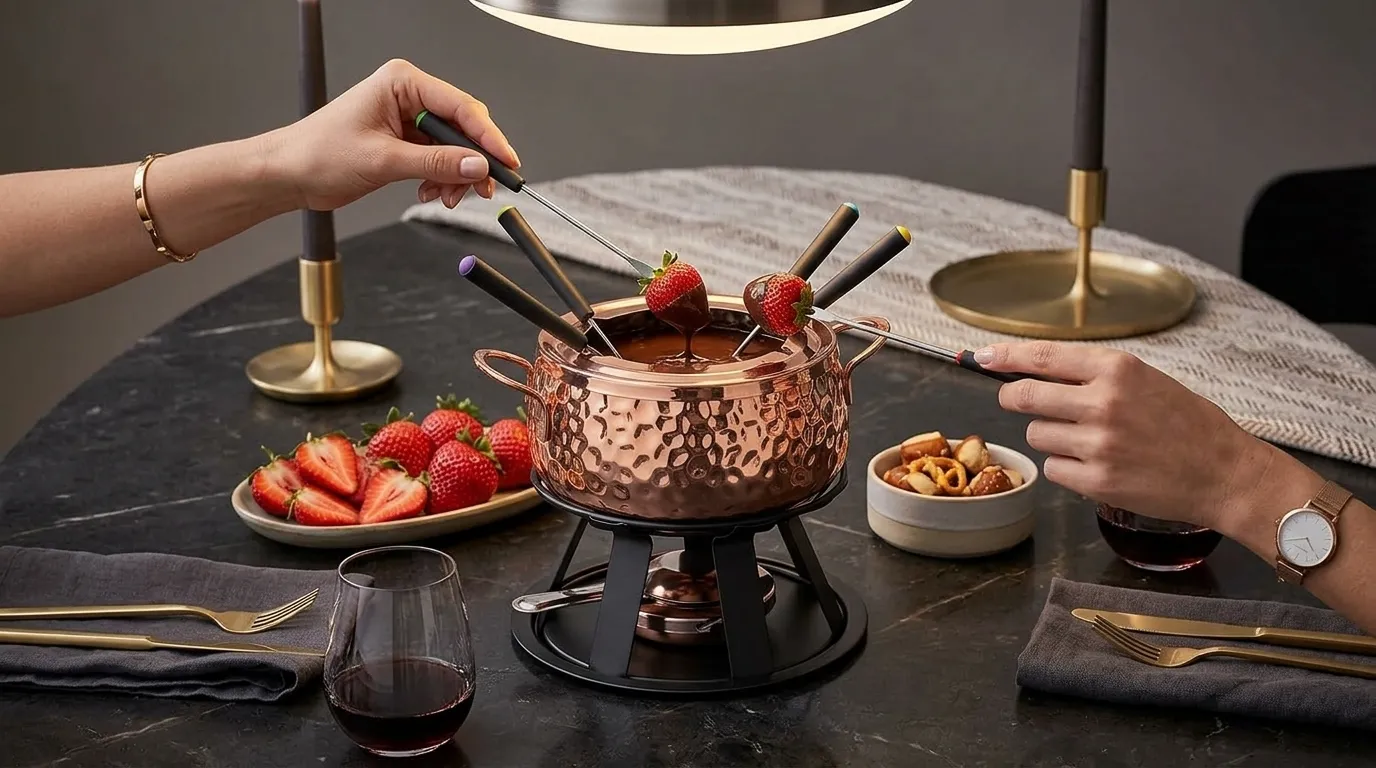 aparelho de fondue elétrico com aquecimento uniforme