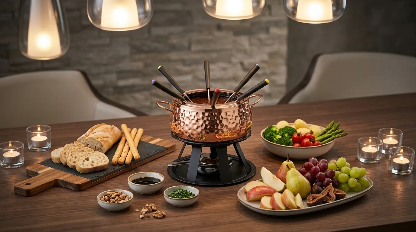 panela de fondue de chocolate