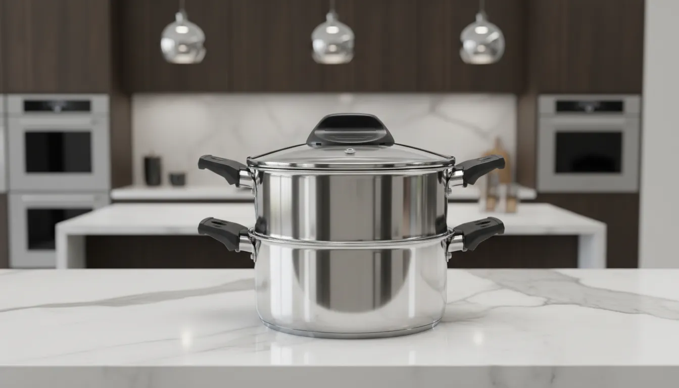 Cozimento saudável a vapor em cooktop de indução