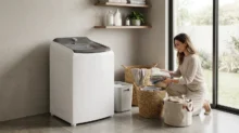 Lavadora top load com tecnologia inverter economiza quantos % de energia?
